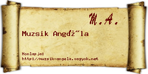 Muzsik Angéla névjegykártya